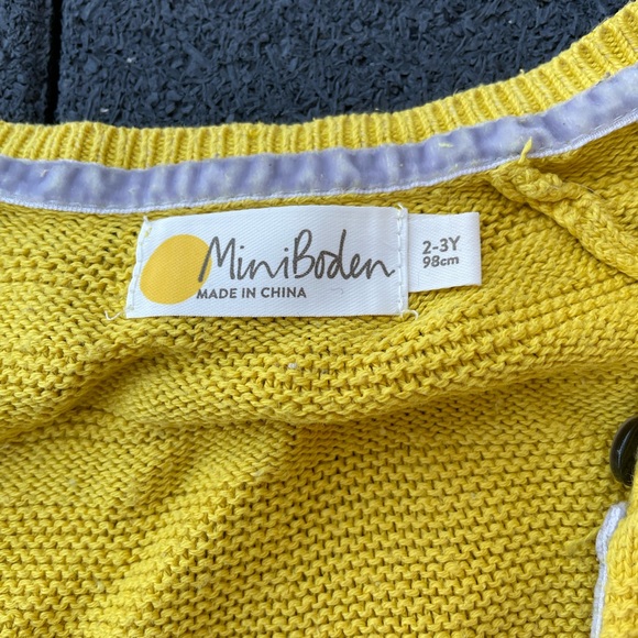 Precious Yellow Cardigan Mini Boden 2-3T - Picture 3 of 3